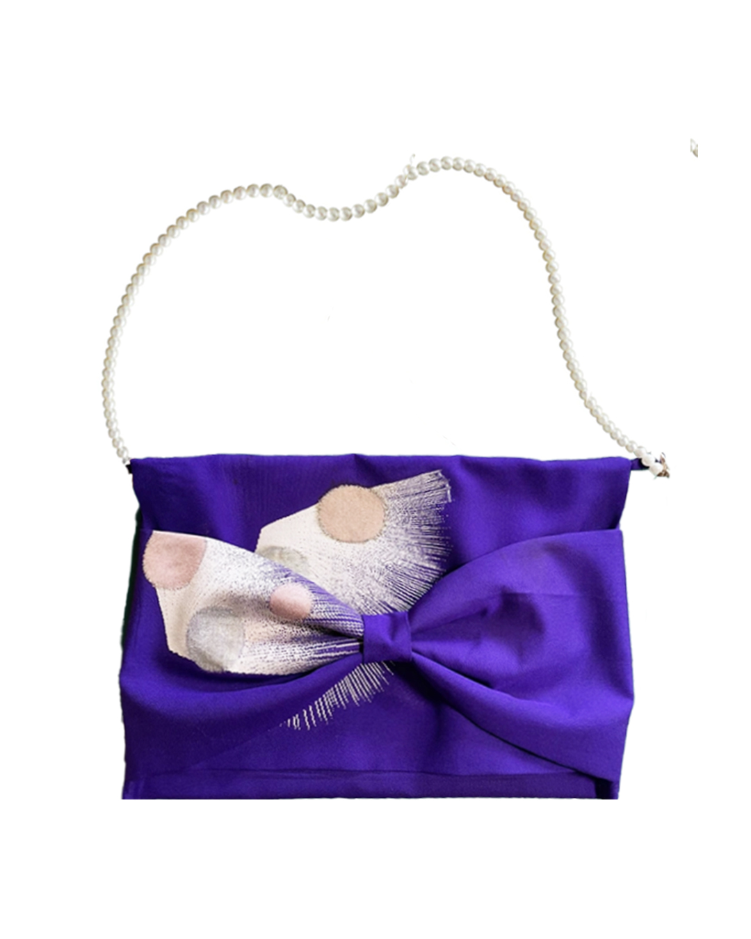 着物地のクラッチバッグ